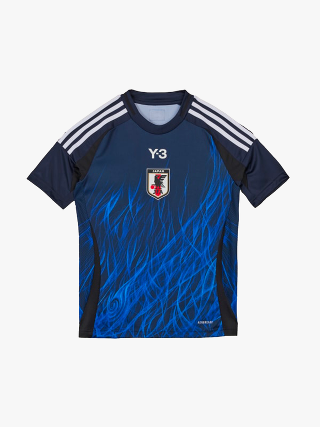 Maillot Domicile Japon 2024/2025 bleu avec flammes abstraites, Y-3