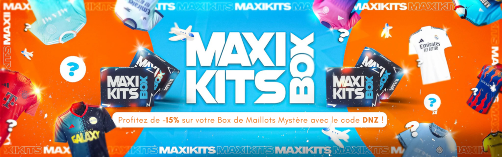 Profitez de -15% sur votre Box de Maillots Mystère avec le code DNZ - MaxikitsBox